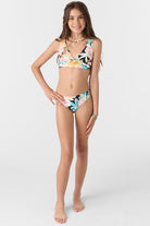 O'Neill Girls Mikah Floral Fixed Tri Set BLK 14