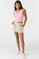 O'neill Girls Carlita Short Jacey Stripe IVR L