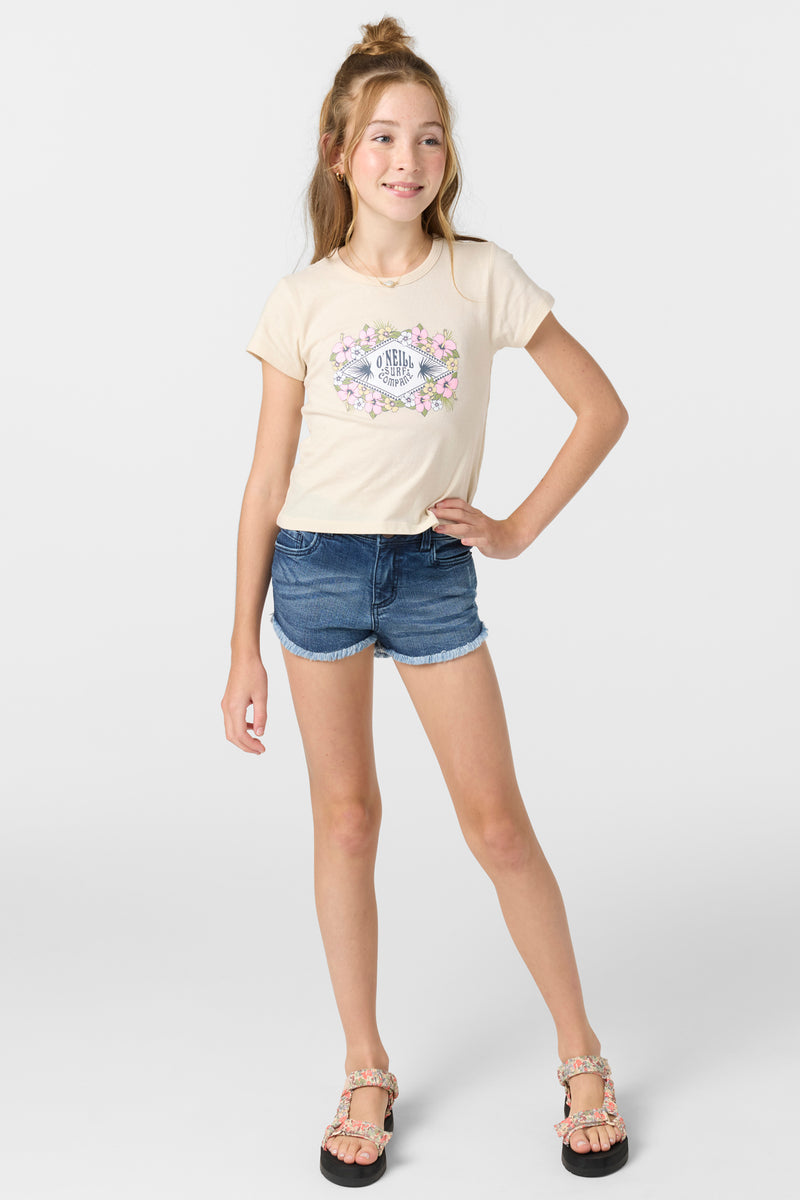 O'Neill Girls Aiden Denim Shorts BLG 7