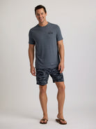 Free Fly Men's Lined Active  Breeze Short - 7 Camo-Black L
