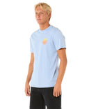 RIP CURL PASSAGE TEE 3807- ICE BLUE L