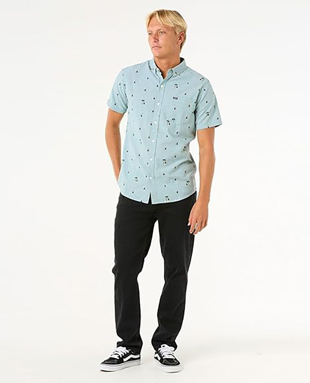Rip Curl Hula Breach SS Shirt 3038-Blue Lagoon S