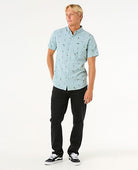 Rip Curl Hula Breach SS Shirt 3038-Blue Lagoon S
