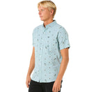 Rip Curl Hula Breach SS Shirt 3038-Blue Lagoon M