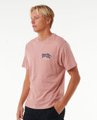 RIP CURL SHRED TILL DEAD TEE 8543-MUSHROOM M