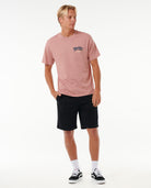 RIP CURL SHRED TILL DEAD TEE 8543-MUSHROOM M