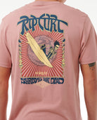 RIP CURL SHRED TILL DEAD TEE 8543-MUSHROOM XL