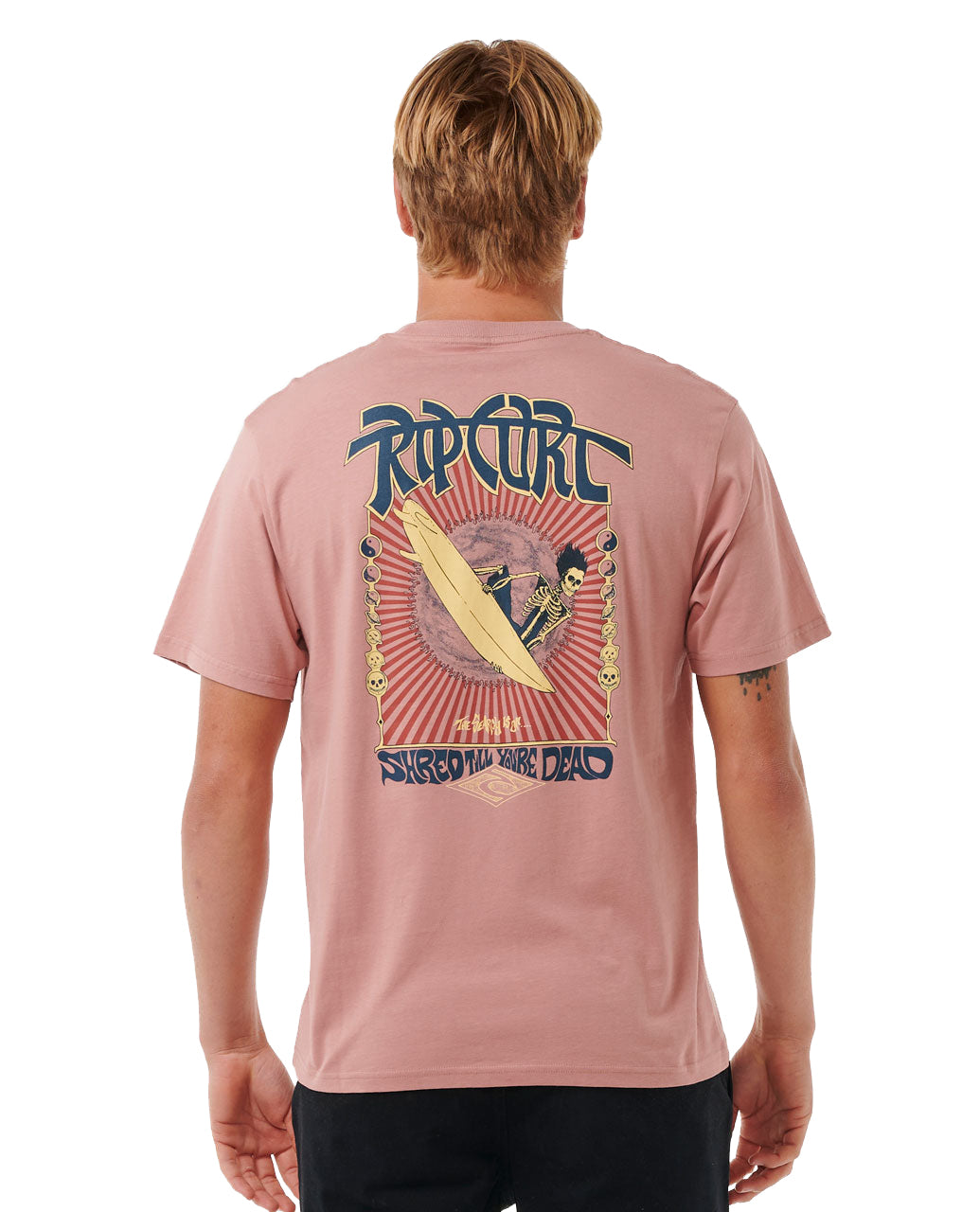 RIP CURL SHRED TILL DEAD TEE 8543-MUSHROOM XL