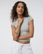 Vuori S/S Halo Baby Tee PHG-Pale Grey Heather M