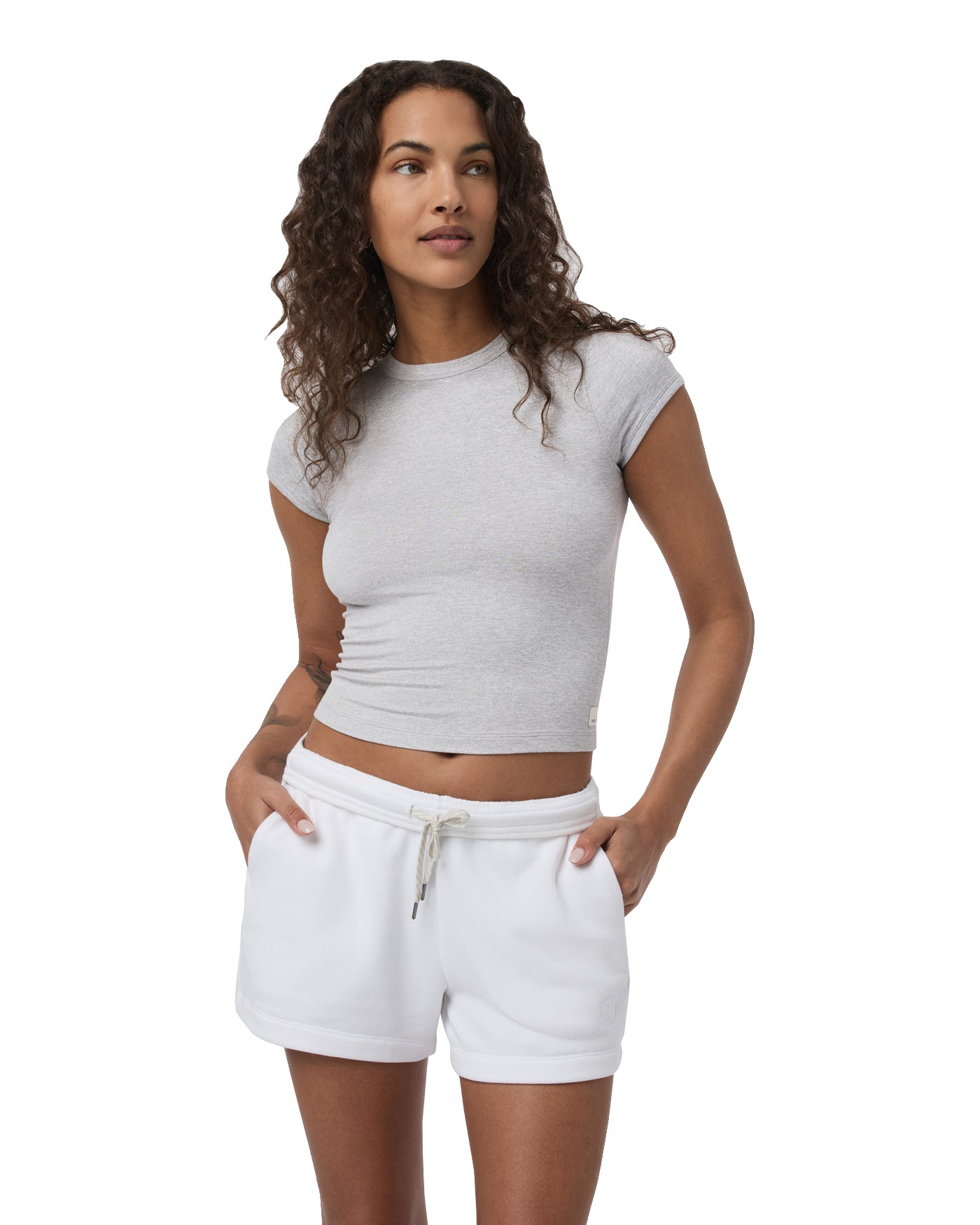 Vuori S/S Halo Baby Tee PHG-Pale Grey Heather M