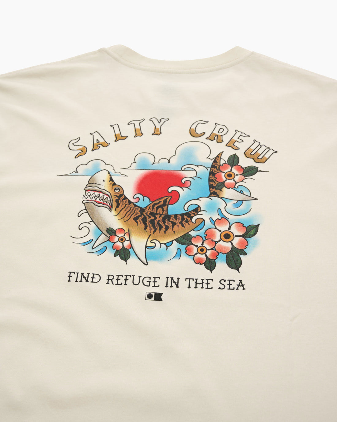 SALTY CREW OLD SCHOOL VINTAGE SS TEE Off White L