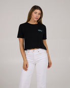 SALTY CREW BROTHER BRUCE CROP TEE BLACK M