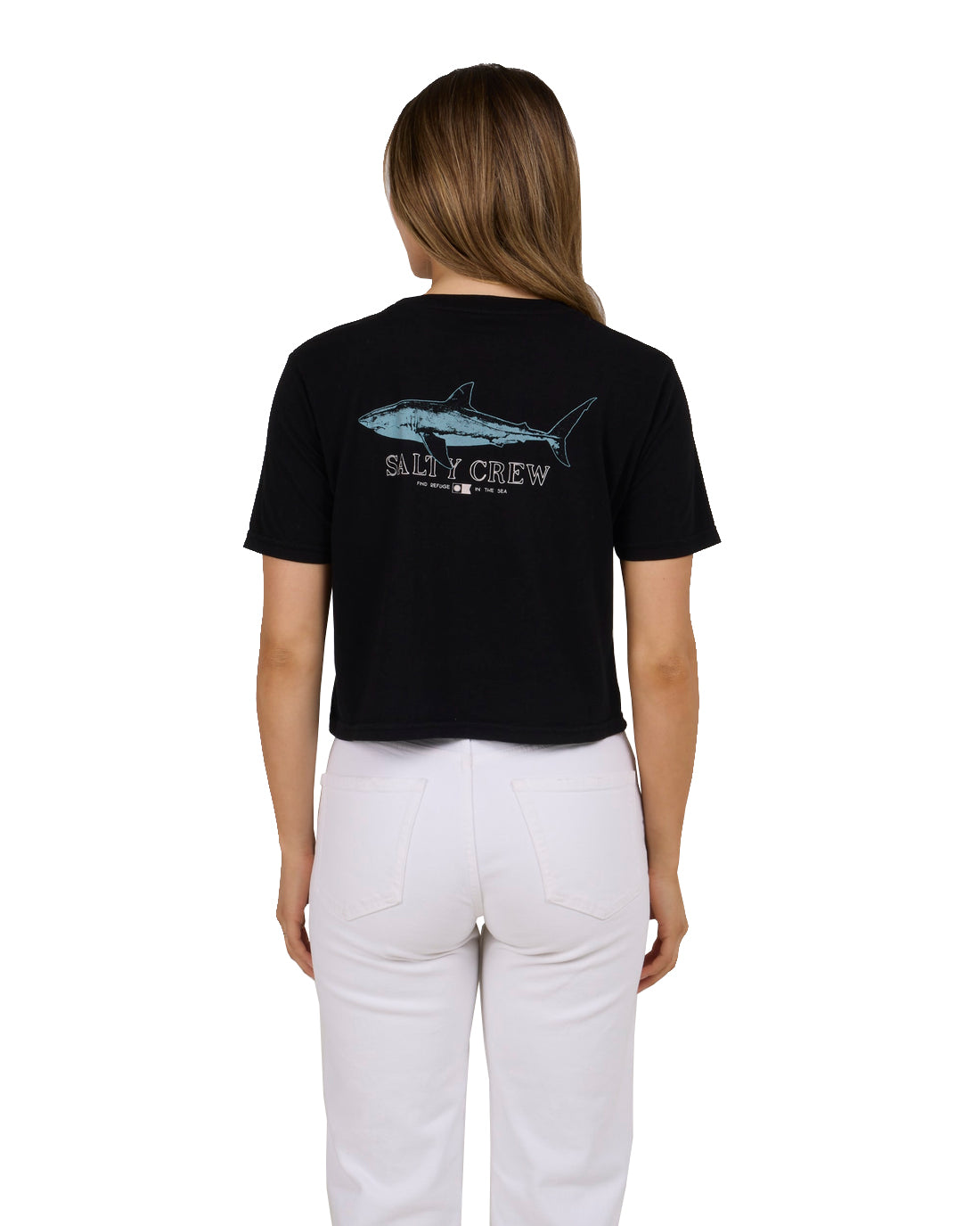 SALTY CREW BROTHER BRUCE CROP TEE BLACK L