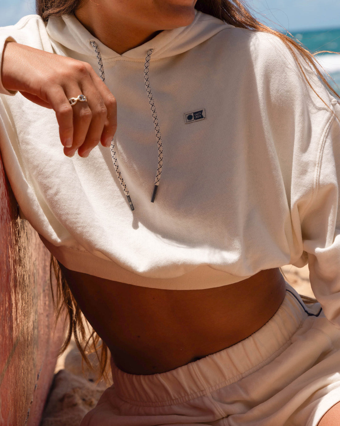 SALTY CREW CATAMARAN HOODY OFF WHITE L