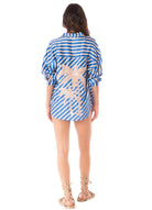 Maaji Azure Stripes Manele Shirt OpenBlue M