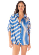 Maaji Azure Stripes Manele Shirt OpenBlue M