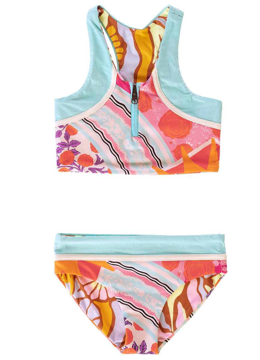 Maaji Girls Poly Two Piece Bikini Set Blue 8