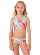 Maaji Girls Poly Two Piece Bikini Set Blue 12