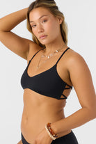 O'NEILL SALTWATER SOLIDS HUNTINGTON BRALETTE TOP BLK M