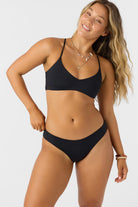 O'NEILL SALTWATER SOLIDS HUNTINGTON BRALETTE TOP BLK M