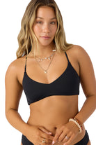 O'NEILL SALTWATER SOLIDS HUNTINGTON BRALETTE TOP BLK M