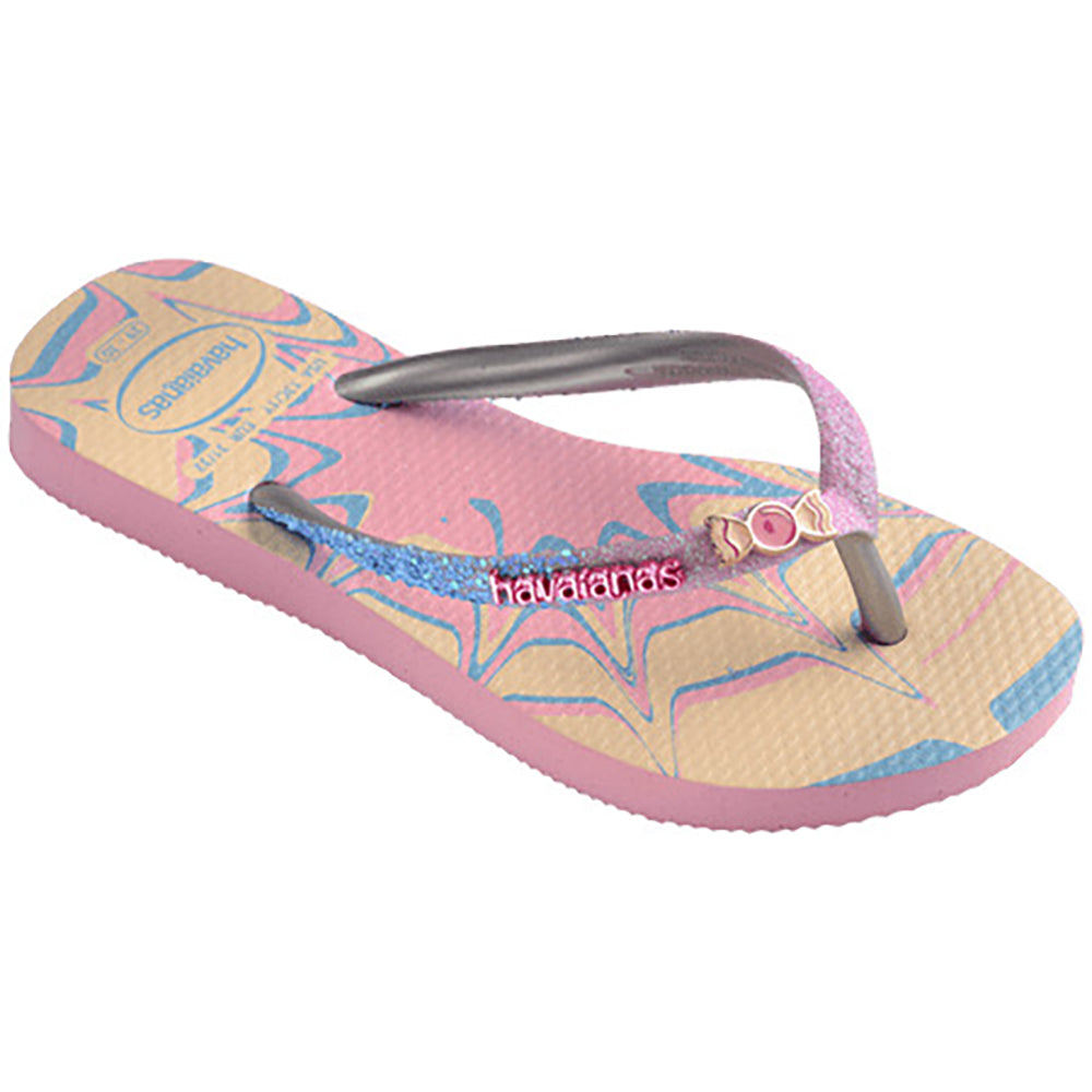 Havaianas Slim Glitter 2 Girls Sandal 9321-Pink Glow 11 C
