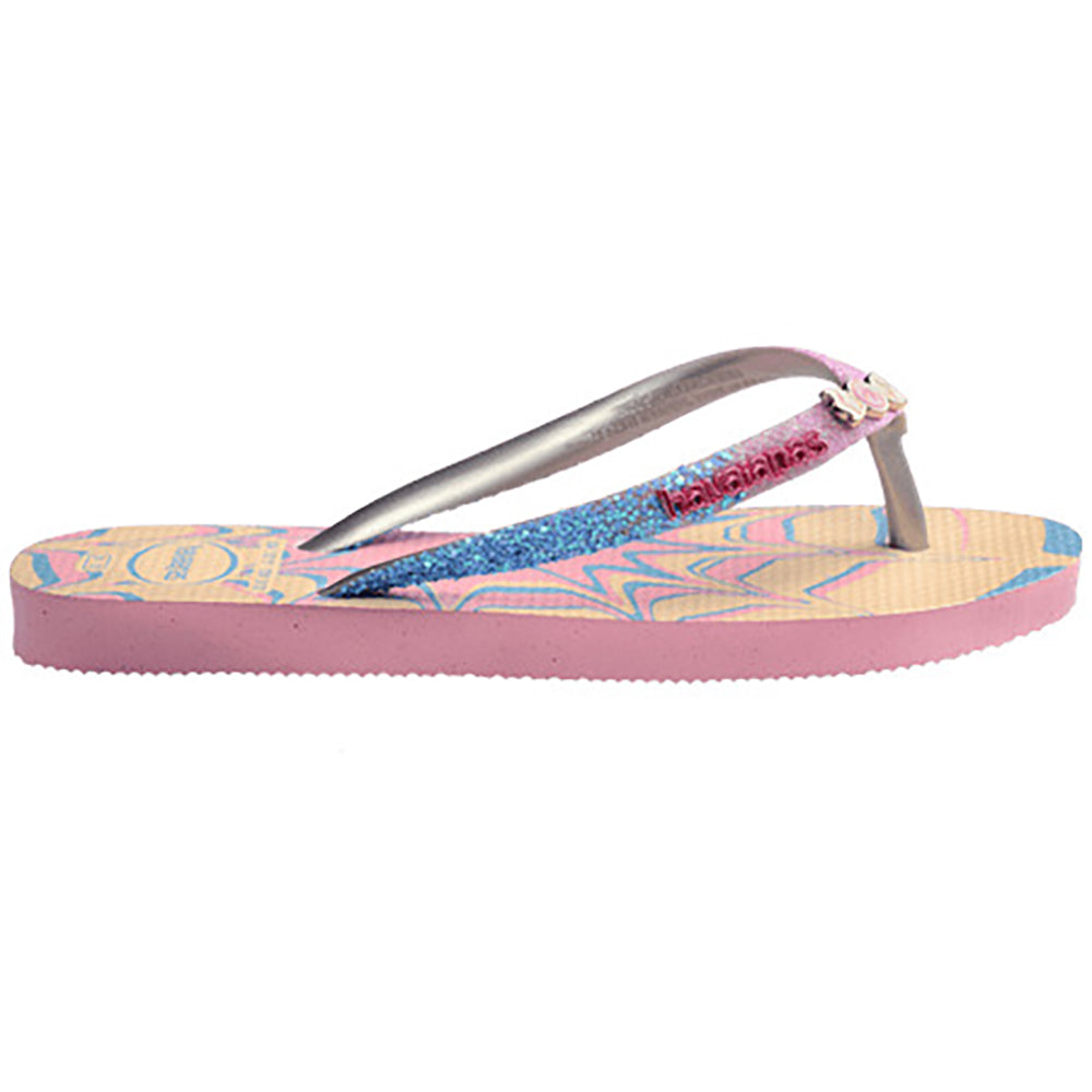 Havaianas Slim Glitter 2 Girls Sandal 9321-Pink Glow 3 Y