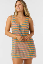 O'NEILL RYAN STRIPE MINI COVER-UP DRESS MUL M