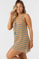 O'NEILL RYAN STRIPE MINI COVER-UP DRESS MUL L