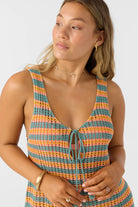 O'NEILL RYAN STRIPE MINI COVER-UP DRESS MUL L