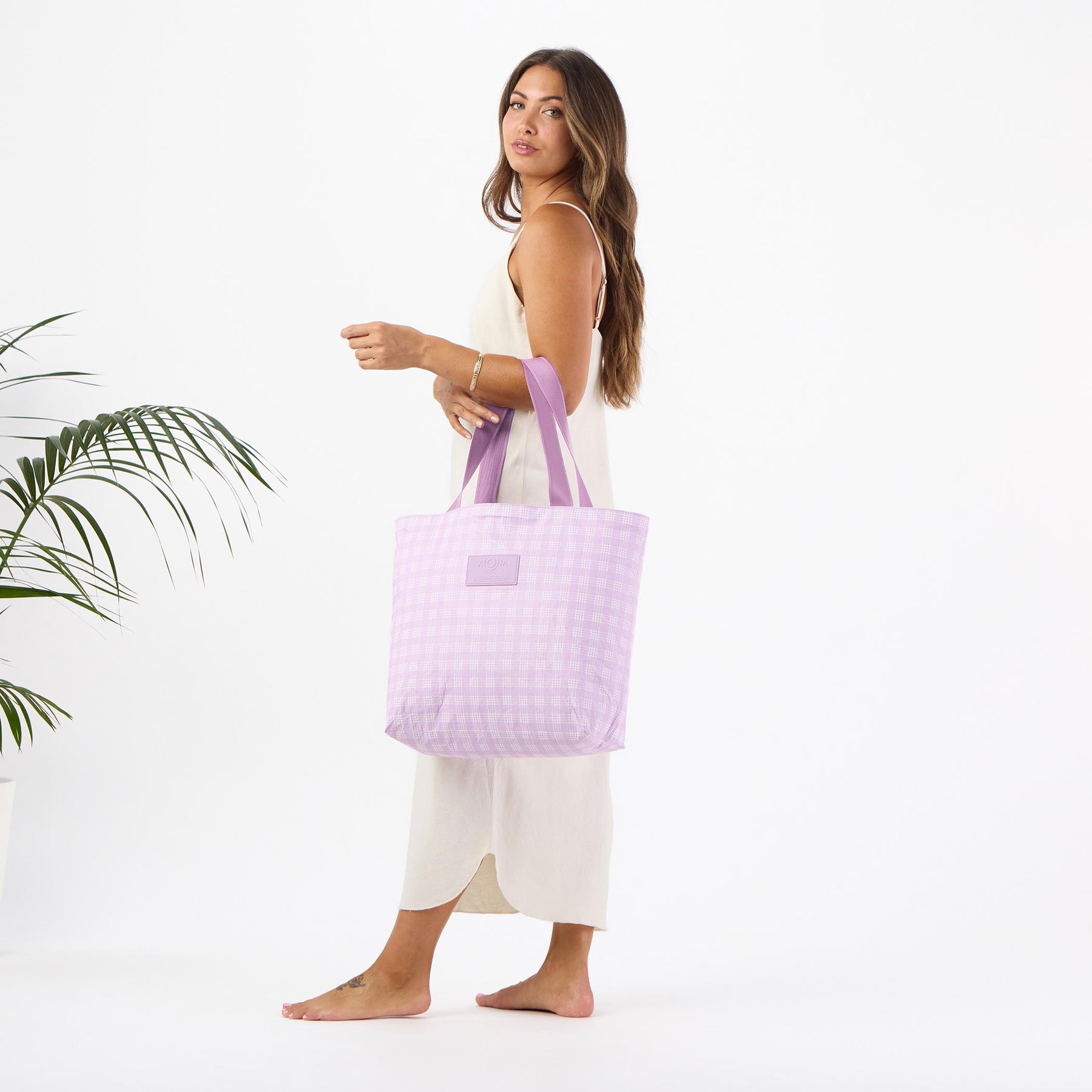Aloha  Day Tripper Tote Palaka - Lavande OS