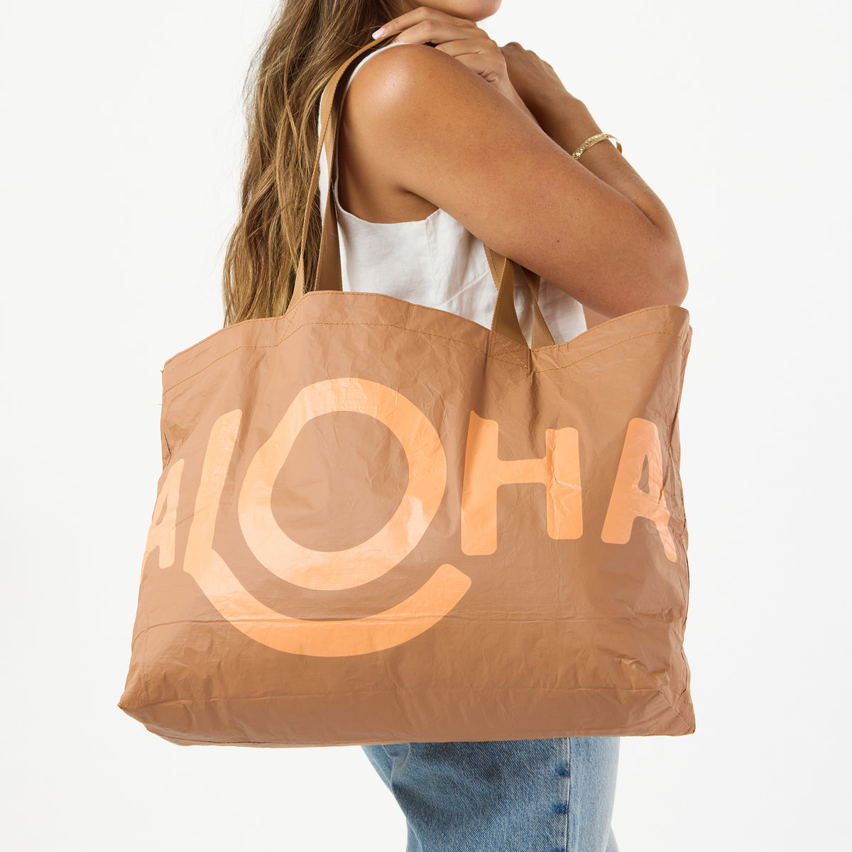 Aloha Holo Holo Tote Pua Waikiki - Toffee OS