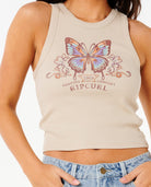 RIP CURL BUTTERFLY RIB TANK 0031-NATURAL S