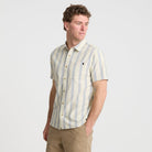 Roark Journey Short Sleeve Button Up Shirt SRF-STRIPE SEAFOAM M