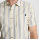 Roark Journey Short Sleeve Button Up Shirt SRF-STRIPE SEAFOAM S