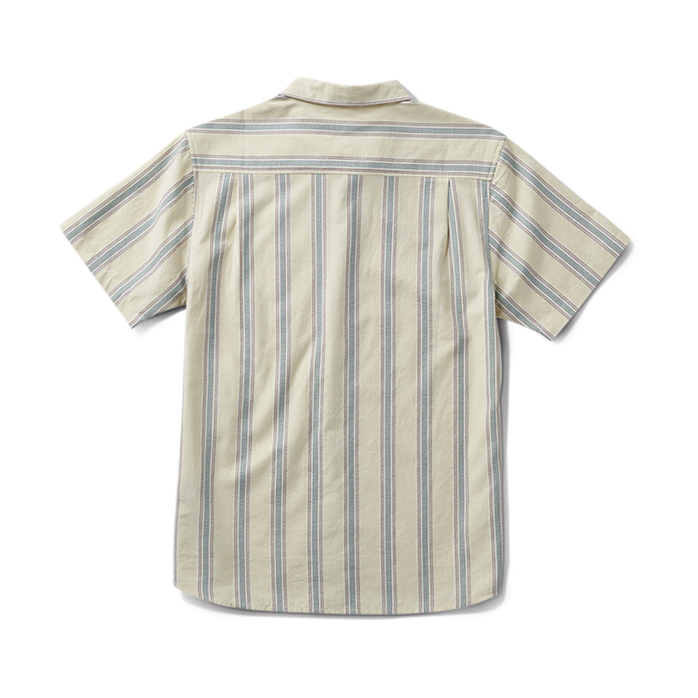Roark Journey Short Sleeve Button Up Shirt SRF-STRIPE SEAFOAM S