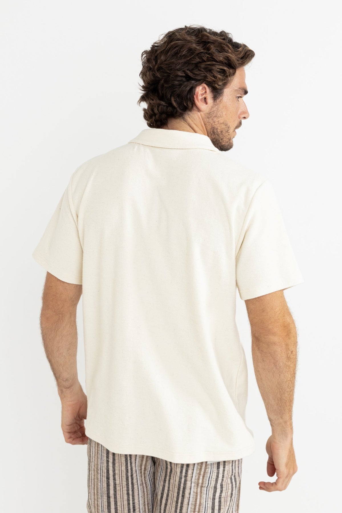 RHYTHM VINTAGE TERRY POLO NAT-NATURAL 4XL