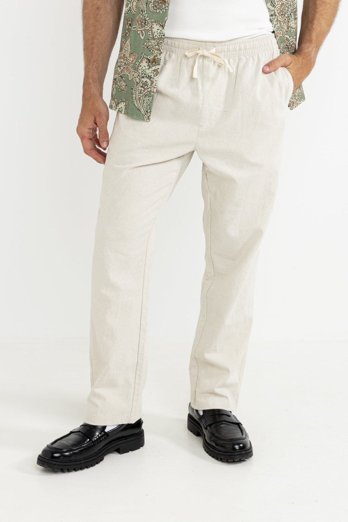 RHYTHM LINEN JAM PANT BON-BONE 34