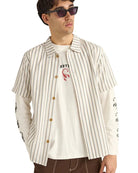 RHYTHM SEERSUCKER STRIPE  SS SHIRT WHT-WHITE 1S