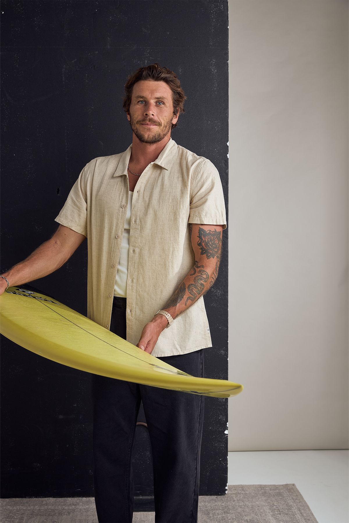 RHYTHM CLASSIC LINEN SS SHIRT SAN-SAND 2M