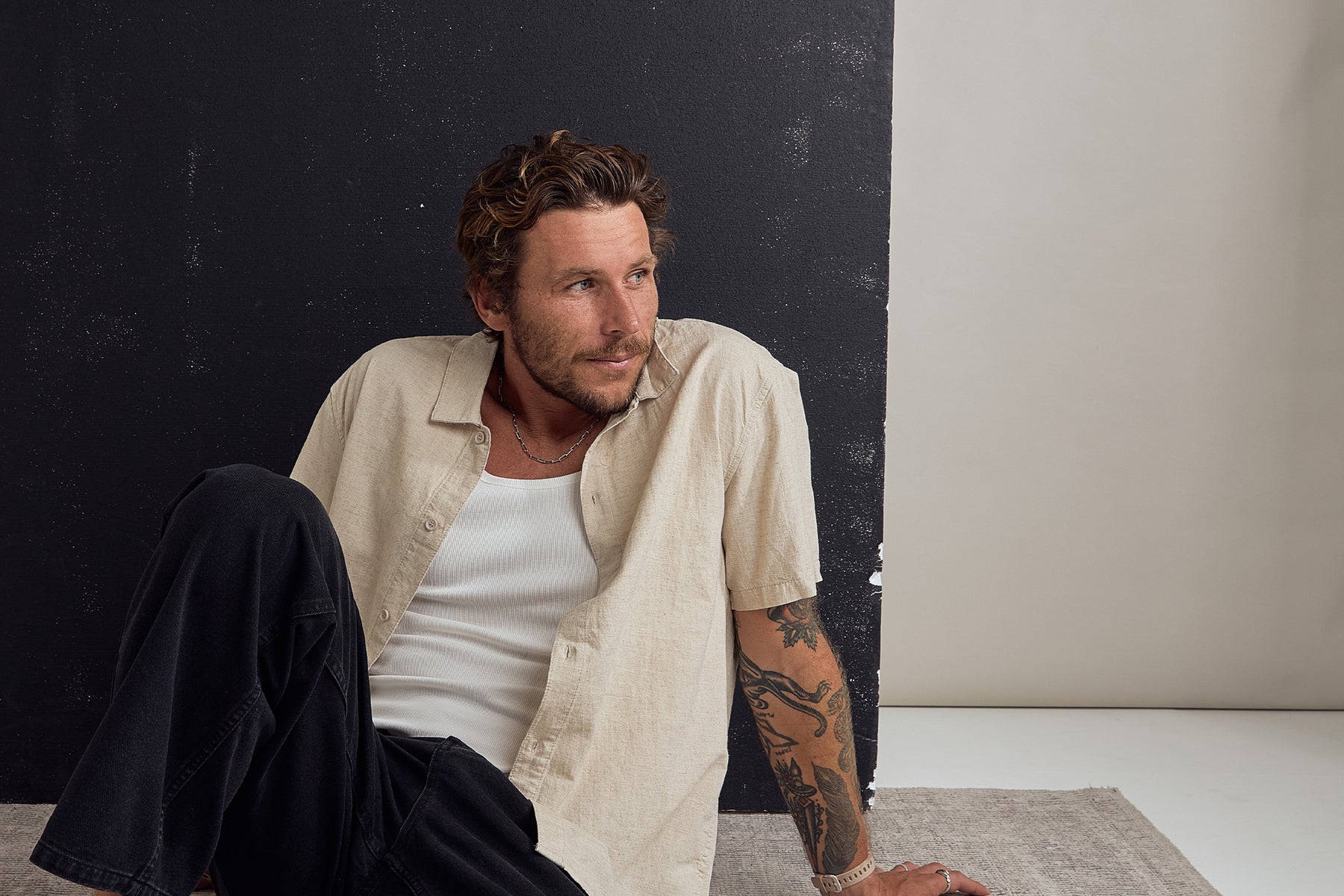 RHYTHM CLASSIC LINEN SS SHIRT SAN-SAND 2M