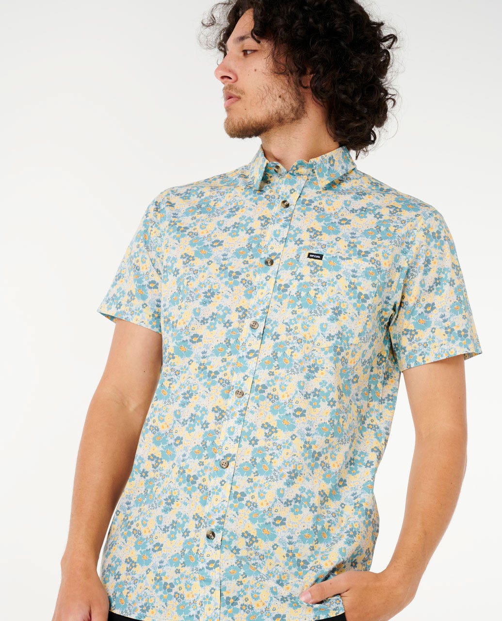 RIP CURL FUN TIMES DITSY S/S/ SHIRT 3136-Bluestone S