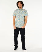 RIP CURL FUN TIMES DITSY S/S/ SHIRT 3136-Bluestone XL
