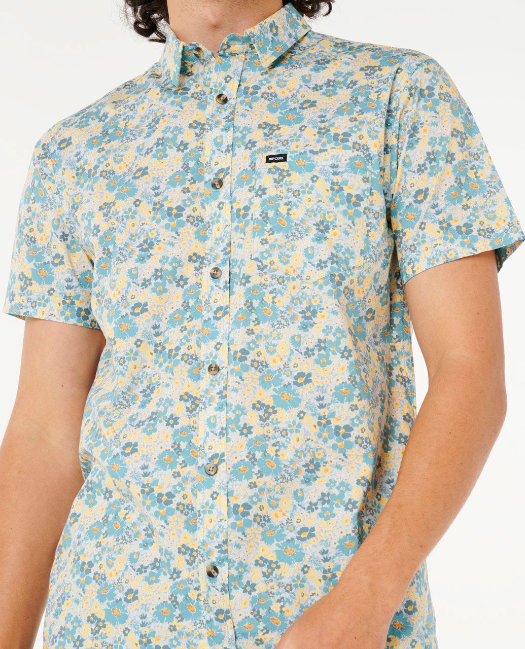 RIP CURL FUN TIMES DITSY S/S/ SHIRT 3136-Bluestone S