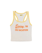 Duvin On Vacation Ribbed Tank WHT S