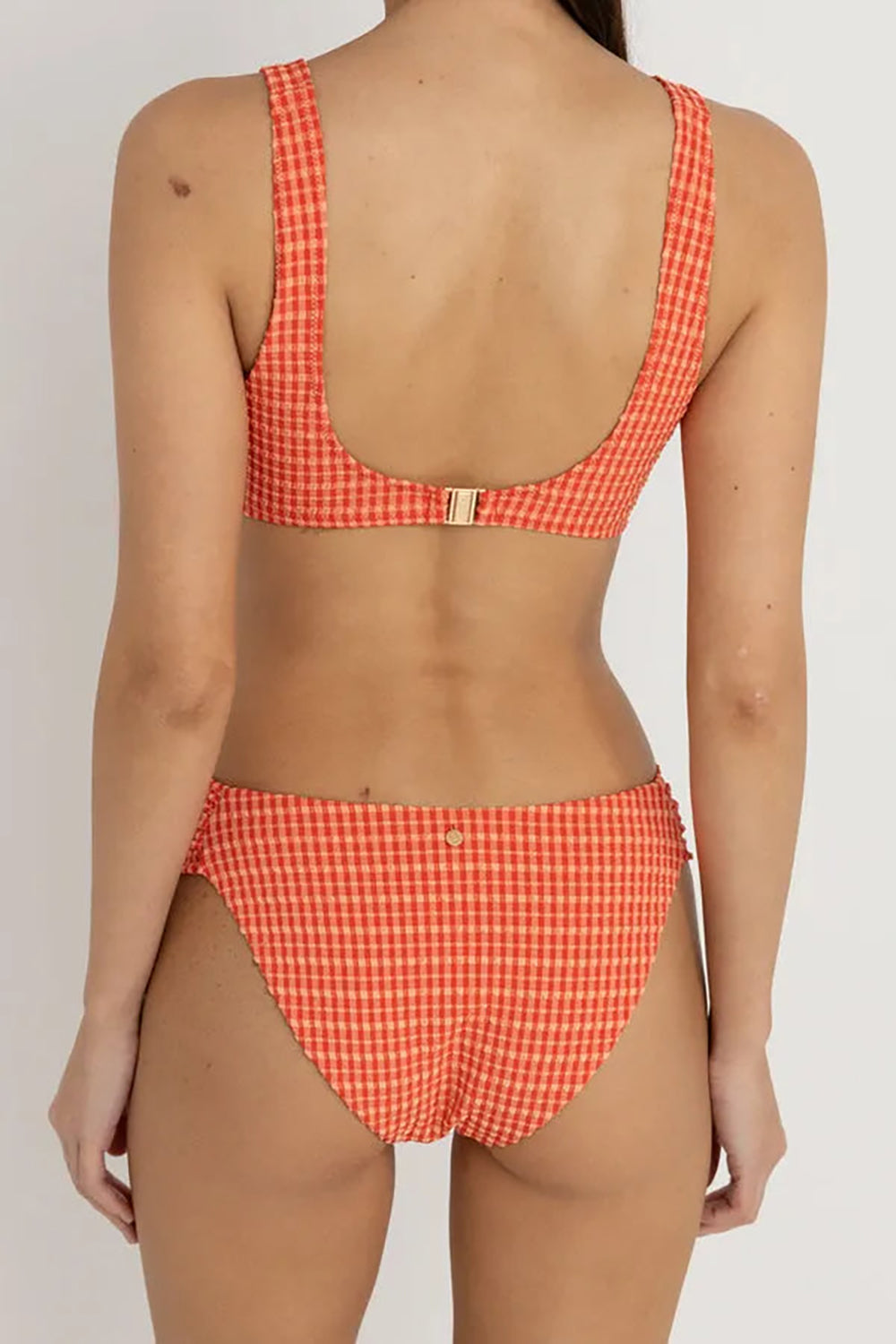 RHYTHM LOLA CHECK CROP  TOP RED 4L