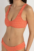 RHYTHM LOLA CHECK CROP  TOP RED 1XS