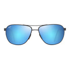 Maui Jim Castles Sunglasses MatteDK Ruthenium BlueHawaii Aviator