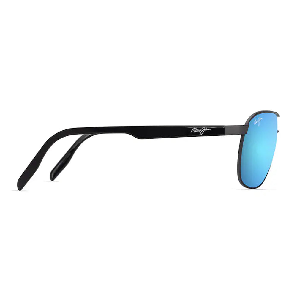 Maui Jim Castles Sunglasses MatteDK Ruthenium BlueHawaii Aviator