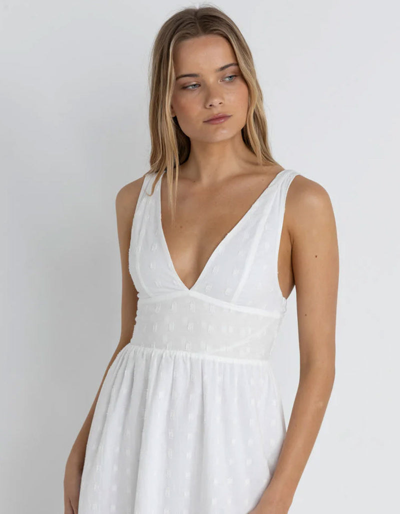 RHYTHM MIRAGE MAXI DRESS WHT-WHITE 1XS
